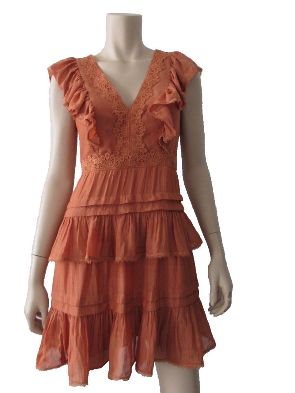 The BCBGMAXAZRIA Frances Ruffle Mini Party Cocktail Dress